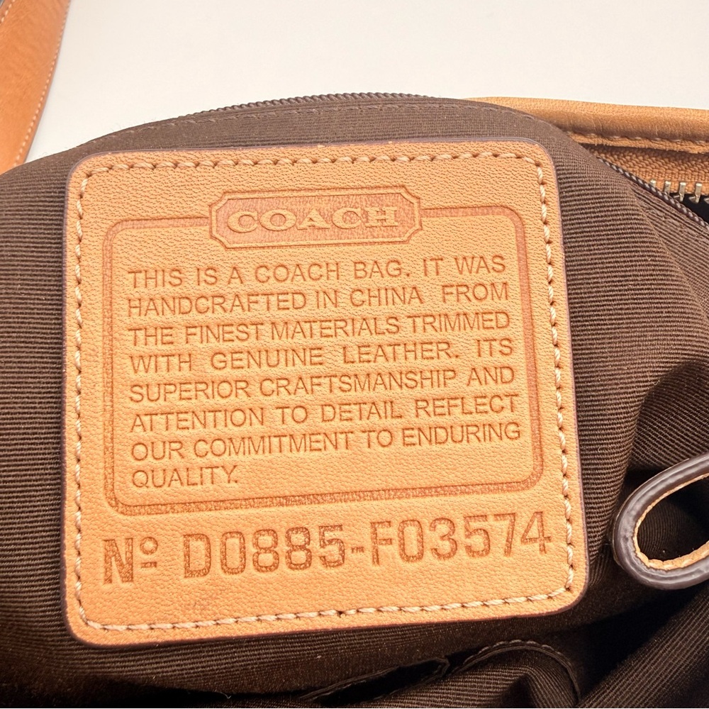 Coach Signature Canvas Crossbody Bag & Wallet Set Brown Tan Leather Y2K Vibes - Picture 6 of 16